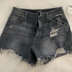Joes Jeans grey wash denim shorts